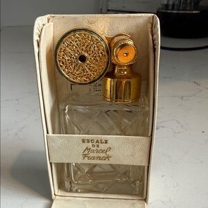 vintage marcel frank escale bte sdgd made in france perfume bottle with case